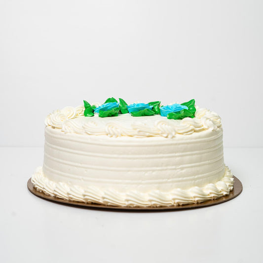 Gâteau vanille bleu